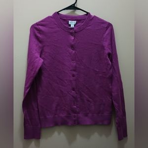 J. CREW NEW NWT JACKIE MAGENTA PURPLE CARDIGAN SWEATER SZ S